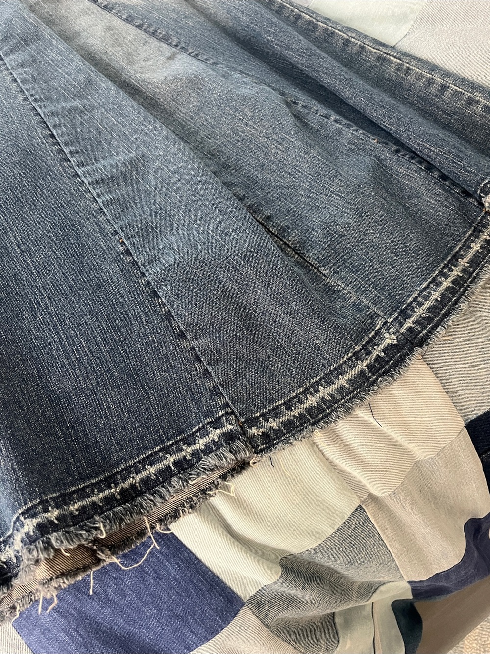!it jeans Blue Denim Maxi Skirt with Panel Flare - Picture 5 of 5